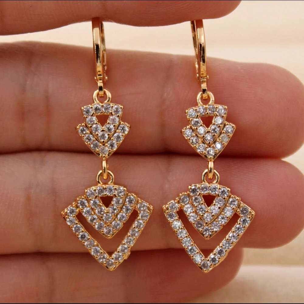 Gold Filled & Zirconia Earrings